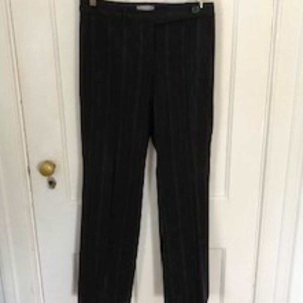 Ann Taylor Black Pinstripe Pants. Wool, Spandex & Lycra. Lined. Size 4P
